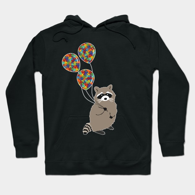 Autism Awareness Raccoon Hoodie by Madelyn_Frere